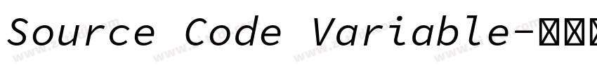 Source Code Variable字体转换 Source Code Variable字体转换